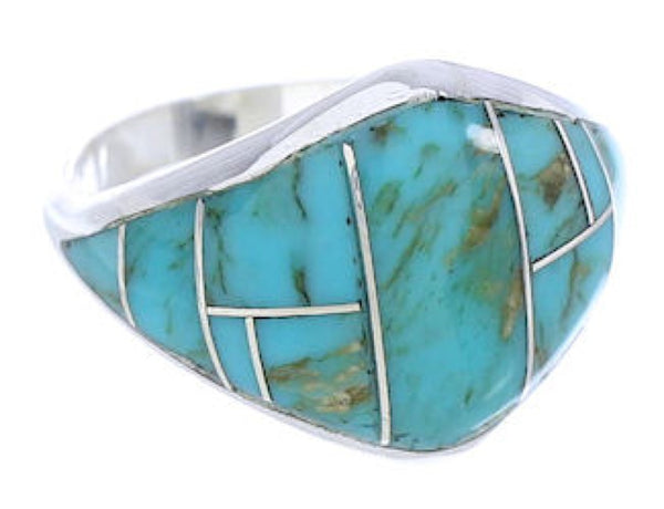 Silver Turquoise Ring Size 6-3/4 GS74057