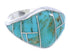 Silver Turquoise Ring Size 6-3/4 GS74057