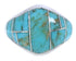 Silver Turquoise Ring Size 6-3/4 GS74057