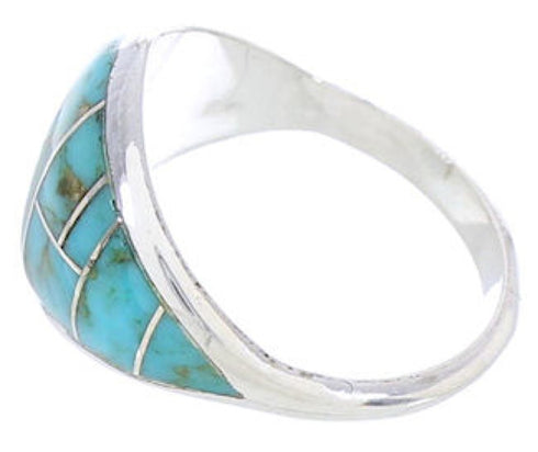 Silver Turquoise Ring Size 6-3/4 GS74057