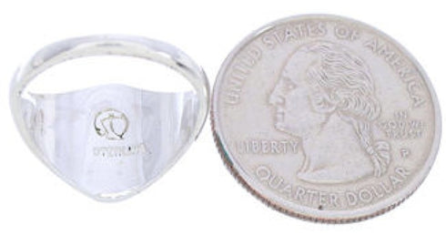 Silver Turquoise Ring Size 6-3/4 GS74057