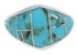 Southwestern Turquoise Sterling Silver Ring Size 5-1/4 GS74069