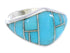 Turquoise And Silver Ring Size 5-3/4 GS74072