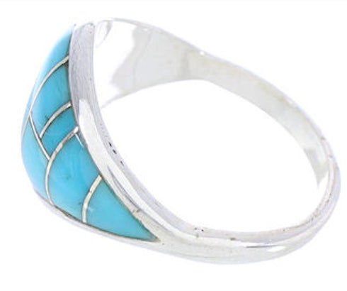 Turquoise And Silver Ring Size 5-3/4 GS74072
