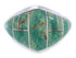 Turquoise Inlay Southwest Sterling Silver Ring Size 5-3/4 GS74127