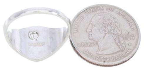 Silver Turquoise Southwest Inlay Ring Size 7-3/4 GS74141