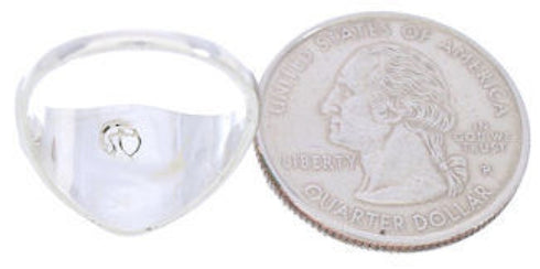 Jewelry Turquoise Southwest Sterling Silver Ring Size 7-1/4 GS74170