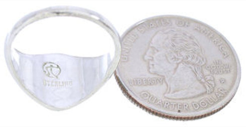 Turquoise Jewelry Silver Southwest Inlay Ring Size 5-1/4 GS74195