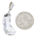 Sterling Silver Jet And Opal Feather Pendant GS73522
