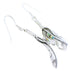 Silver Multicolor Feather Hook Earrings GS73518