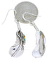 Silver Multicolor Feather Hook Earrings GS73518
