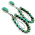 Southwest Turquoise Silver Post Dangle Earrings MW73490