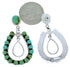 Southwest Turquoise Silver Post Dangle Earrings MW73490