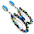 Sterling Silver Multicolor Post Dangle Earrings MW73472