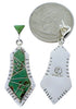 Turquoise Inlay Southwestern Sterling Silver Post Earrings MW73514