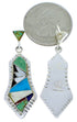 Multicolor Inlay Jewelry Sterling Silver Post Earrings MW73500