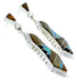 Multicolor Southwest Sterling Silver Post Earrings MW73495