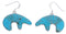 Genuine Sterling Silver Turquoise Bear Hook Dangle Earrings PX31003