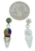 Southwest Jewelry Multicolor Inlay Post Dangle Earrings BW73729
