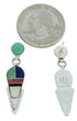 Turquoise And Multicolor Inlay Post Dangle Earrings BW73733