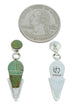Genuine Sterling Silver Turquoise Inlay Post Dangle Earrings BW73840