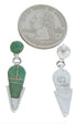 Silver Jewelry Southwest Turquoise Inlay Post Dangle Earrings BW73844