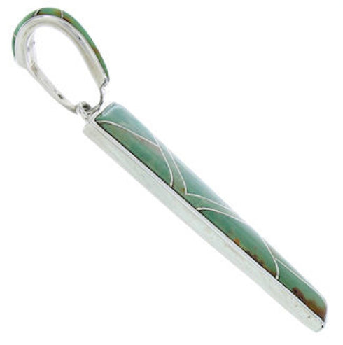 Turquoise Inlay Jewelry Slide Pendant BW76019