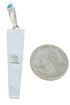 Turquoise Inlay Sterling Silver Slide Pendant BW76036