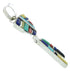 Multicolor Inlay And Sterling Silver Slide Pendant Jewelry BW76055