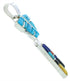 Silver Jewelry Turquoise Multicolor Inlay Southwest Pendant BW76077