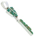 Turquoise Inlay Southwestern Slide Pendant BW76099