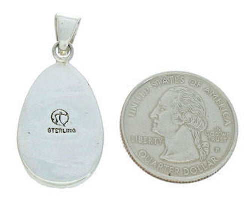 Sterling Silver Southwest Multicolor Inlay Slide Pendant BW74238