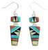Southwest Multicolor Inlay Hook Dangle Jewelry Earrings BW74242
