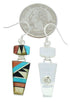 Southwest Multicolor Inlay Hook Dangle Jewelry Earrings BW74242