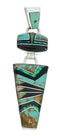 Silver Multicolor Jewelry Slide Pendant BW74267