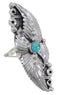Southwest Genuine Sterling Silver Turquoise Ring Size 5-1/2 UX31917