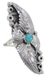 Southwest Genuine Sterling Silver Turquoise Ring Size 5-1/2 UX31917