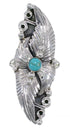 Southwest Sterling Silver Turquoise Leaf Ring Size 7 UX31919