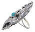 Southwest Sterling Silver Turquoise Leaf Ring Size 7 UX31919