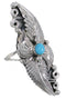 Sterling Silver Turquoise Southwest Jewelry Ring Size 5 UX31923