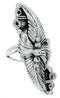 Genuine Sterling Silver Scalloped Leaf Ring Size 8 UX32006