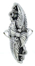 Scalloped Leaf Sterling Silver Jewelry Ring Size 5-3/4 FX93645