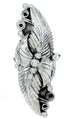 Sterling Silver Southwest Scalloped Leaf Ring Size 7-1/2 UX32026