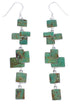 Turquoise Inlay And Sterling Silver Hook Dangle Earrings EX24442