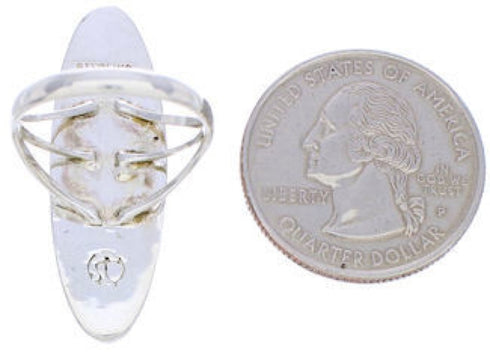 Multicolor Southwest Authentic Silver Inlay Ring Size 7-1/2 YX33851