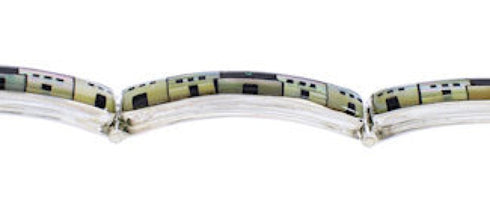 Multicolor Native American Design Southwest Link Bracelet EX28433