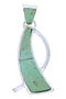 Turquoise Inlay Sterling Silver Slide Pendant Jewelry BW74521