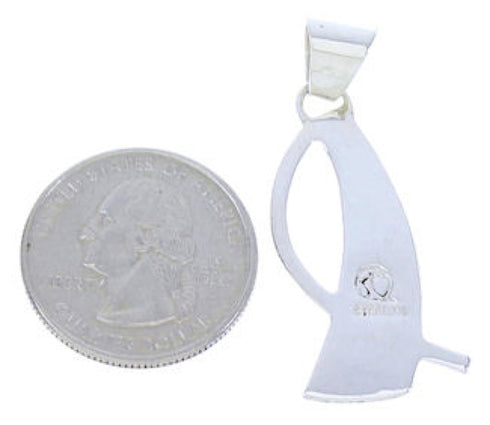 Turquoise Inlay Sterling Silver Slide Pendant Jewelry BW74521