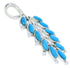 Turquoise Leaf Pendant Sterling Silver Jewelry BW74538