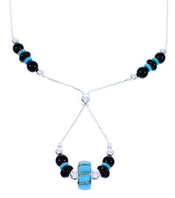 Liquid Silver Jewelry Multicolor Bead Necklace GS74842